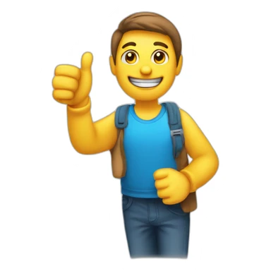 a person giving a thumbs up with the text FACT underneath  sticker