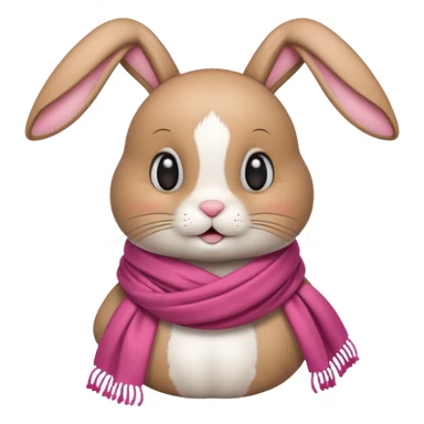 bunny with scarf sticker