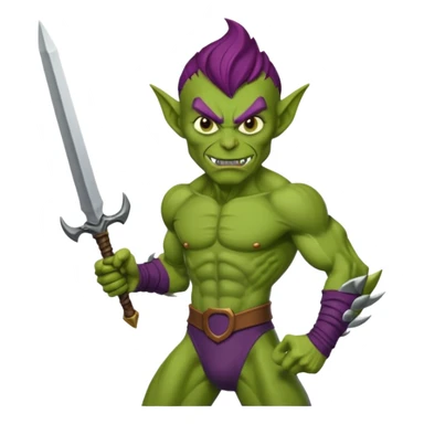green goblin - pointy ears, dagger sticker