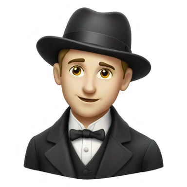 Handsome young 1920s white gentleman smoking a pipe  sticker