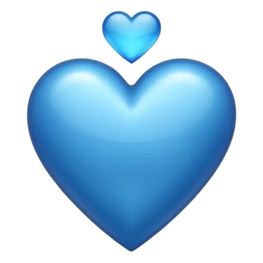 Un corazón doble de color azul sticker