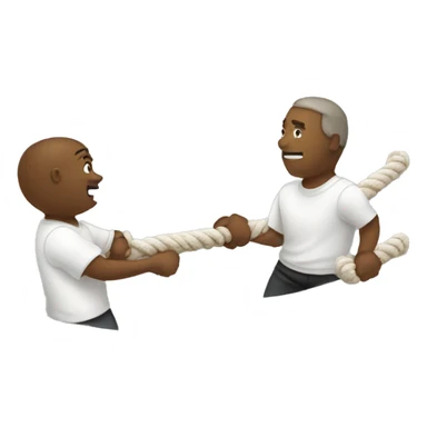 tug-of-war, White sticker