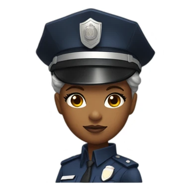 queen of wakanda dressed as a police officer sticker