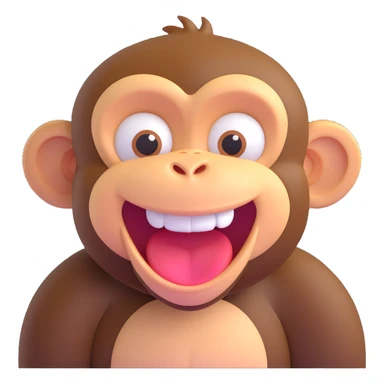Monkey laugh  sticker