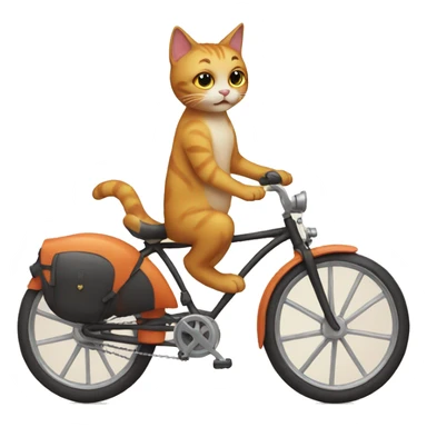 cat on a bike sticker