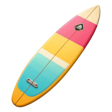 summer-themed emoji of a surfboard sticker