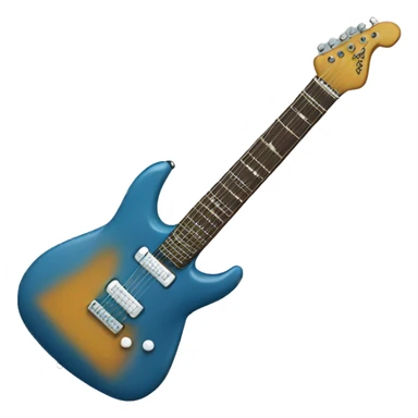 rock guitar blue sticker
