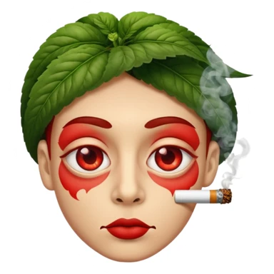 Emoji Smoking weed sticker