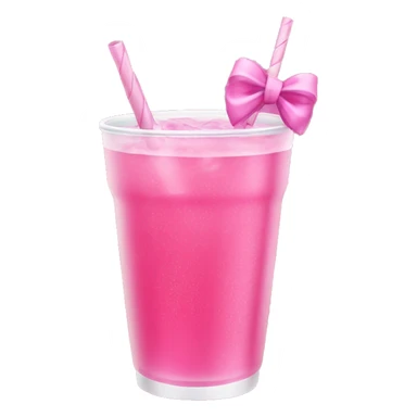 Pink drink with bow sticker