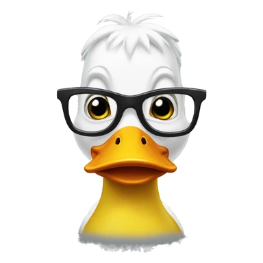 Duck wearing glasses sticker