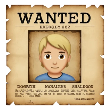 Wanted poster sticker
