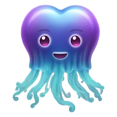 Jellyfish wit a heart sticker
