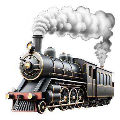 front view of an old-fashion steam train coming down the tracks sticker