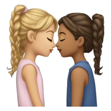 Girl kiss girl sticker