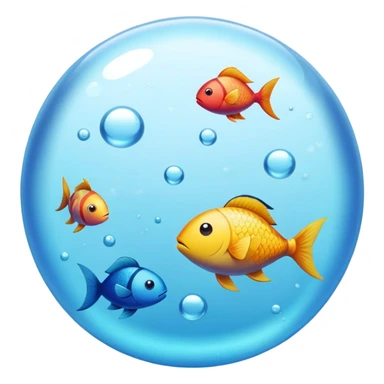 water bubbles from fish sticker