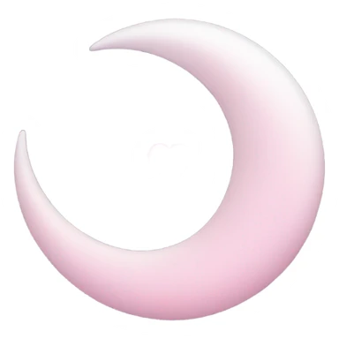 crescent white moon with pink heart sticker