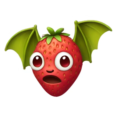 Strawberry bat sticker