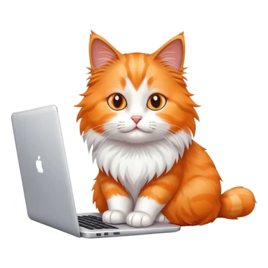 Cat with laptop sticker