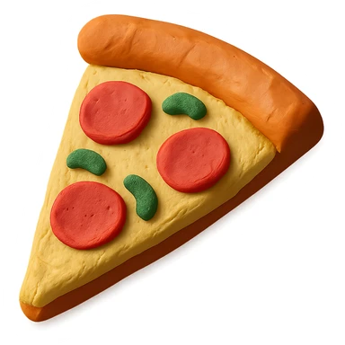 slice of pizza in claymation style sticker