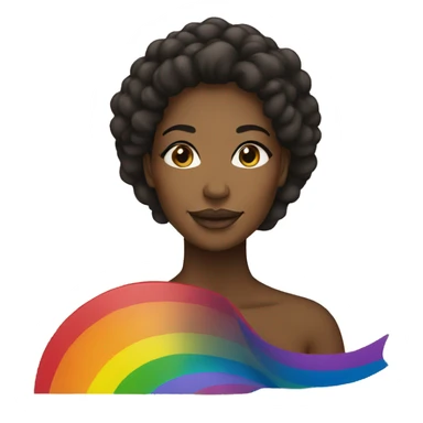 BLACK WOMAN IF A RAIBOW FLAG sticker