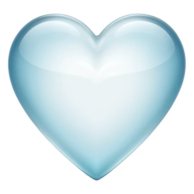 white heart with a glass look sticker