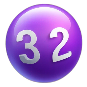An image with a purple and lilac gradient background, featuring the title "Bolão da Rebarba 2023" utf8code in a 3D style. It includes lottery draw balls and a four-leaf clover. sticker