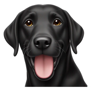 Happy black lab sticker