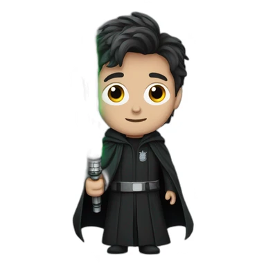 harry potter with a lightsaber sticker