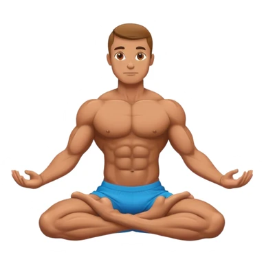 bodybuilder yoga sticker
