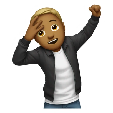 Someone doing the dab sticker