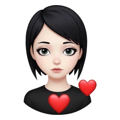 Emo heart eyes sticker