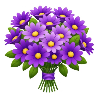 Purple flower bouquet sticker
