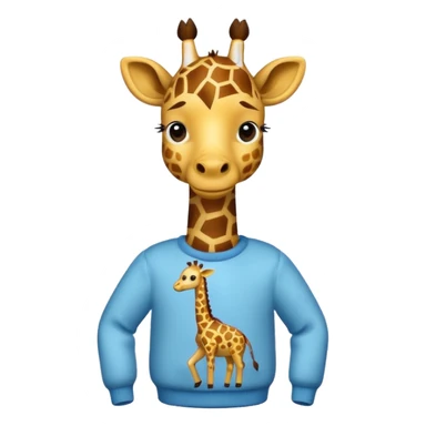 giraffe wearing sweater sticker