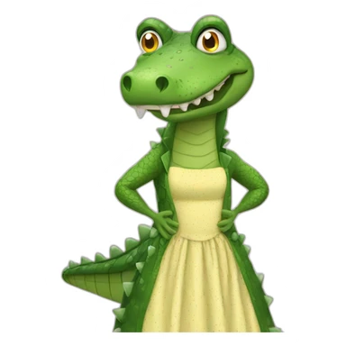 ugly crocodile in a dress sticker