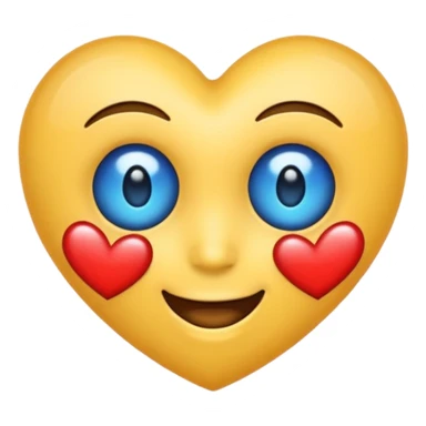 Emoji con los ojos de corazón azul 🩵 sticker