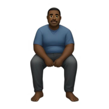 big-black-guy-sat-on-bed-meme sticker