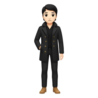 The Walking Man black hair all body sticker