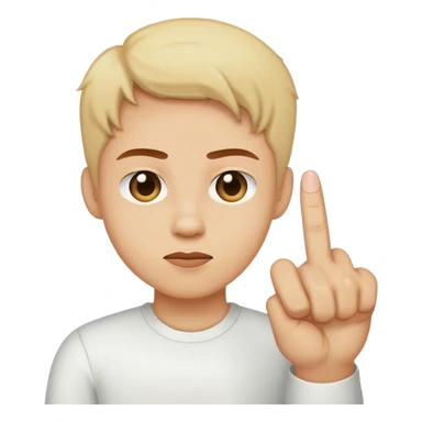 Guy putting my middle finger sticker