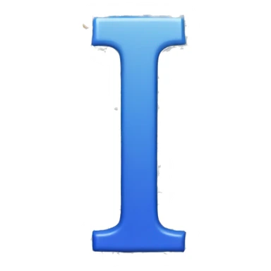 Blue Colour Latin Uppercase Letter "L" sticker