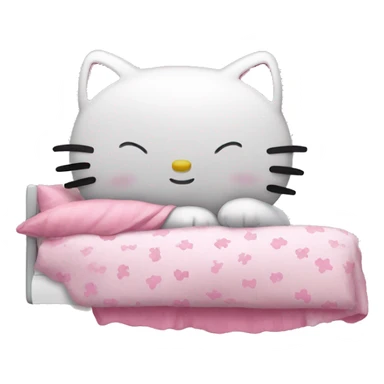 Hello kitty sleeping sticker