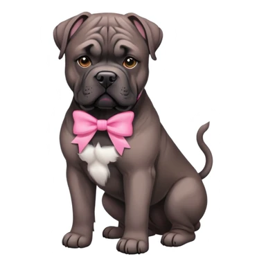 cane corso pink bow sticker
