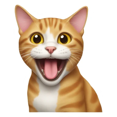 Cat showing tongue sticker