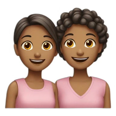 Happy couple 2 daughters  sticker