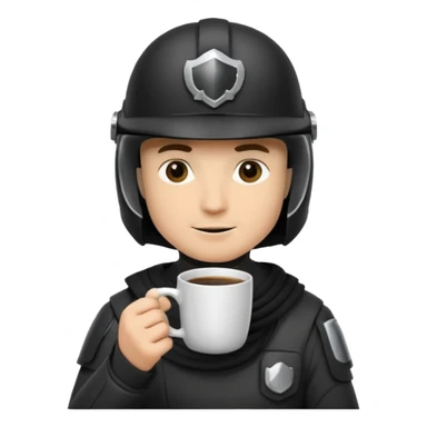 spaceballs darkhelmet sipping coffee sticker