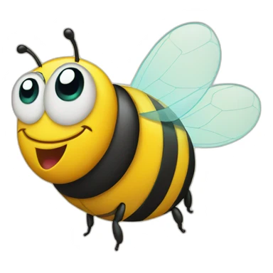 happy bee sticker