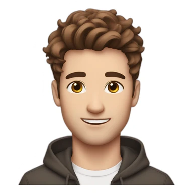 Kieran brown hair sticker