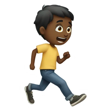 Boy chasing mosquitos sticker