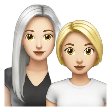 whitegirl-with-blackwhitecat sticker