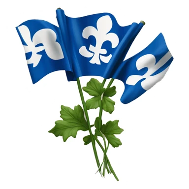 drapeau du quebec avec 4 fleurs de lis sticker