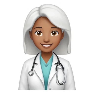 female black physician sticker